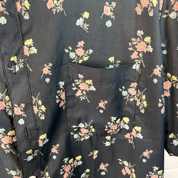 Simply Southern Floral Short Sleeve Button Up Mens Size Large - Picture 5 of 8
